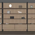Modern Storage Rack Simple Bookcase Storage Laminate Rack Log 3d model
