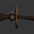 Hand Operated Hardware Tool With Metal Gear Mechanism And Wooden Handle Design