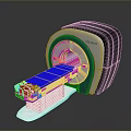 Philips CT Scanner Modern Medical Imaging Equipment With Blue Examination Bed And Circular Scanning Unit