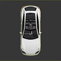 Elegant White Ferrari Sports Coupe With Black Roof Red Rims Streamlined Design And Reflective Surface