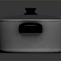 Stainless Steel Cooking Pot With Lid And Black Handles For Home Kitchen Use