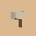 Modern Square Fabric Wall Light With Warm Illumination And Dark Base