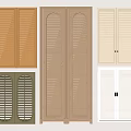 Louver shutter door 3d model