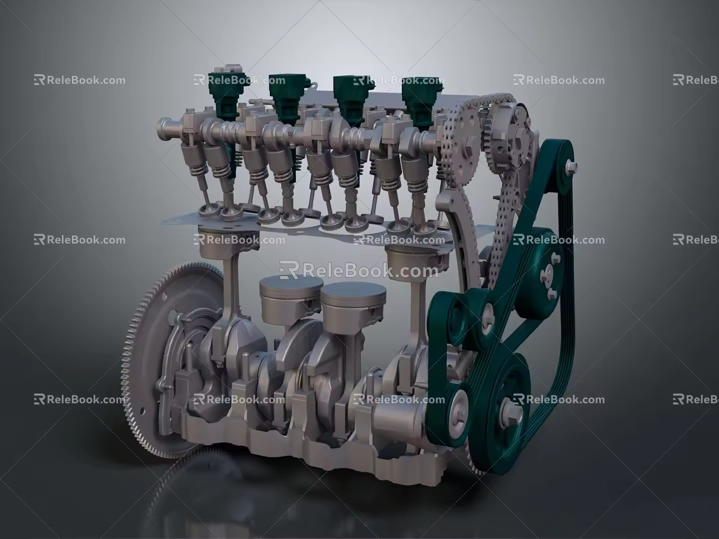 Modern Engine Racing Engine Racing Engine Car Engine 3d model