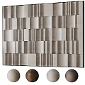 Modern 3D Textured Background Wall With Geometric Pattern And Neutral Tones Design 3d model