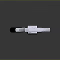 Silver Metallic Revolver Firearm With Black Grip And Classic Design Features