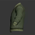 Green Bomber Jacket With Long Sleeves And Zipper Closure In Casual Style