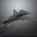 Futuristic Silver Aircraft With Streamlined Design Sharp Nose Metallic Finish Smooth Surface And Landing Wheels