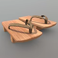 Wooden Flip Flops With Woven Straps And Natural Wood Base Design