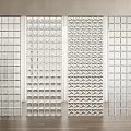 Modern Decorative Room Dividers For Interior Space With Transparent Glass And Various Patterns