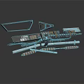Mechanical Equipment Set With Metal Components Tool Accessories And Handle Grips