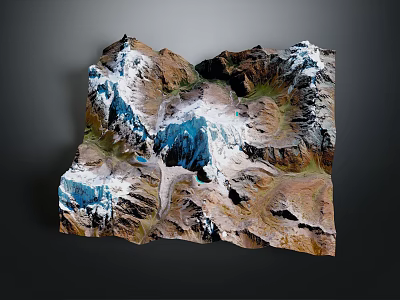 Garden Landscape Design With Rockery Water Features And Lush Green Vegetation 3d model