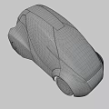 Black Compact Car With Red Accent Modern Sleek Futuristic Exterior Design