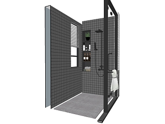 Modern Shower Room Shower 3d model