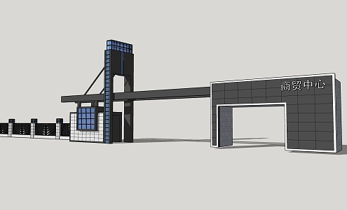 Modern Gate 3d model