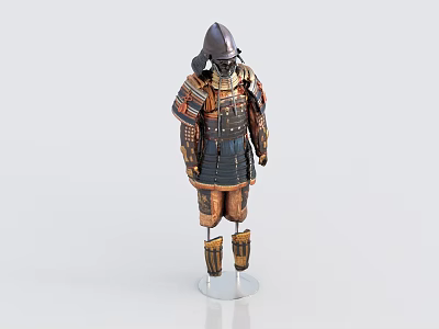 Traditional Samurai Armor Clothing With Historical Design And Protective Features 3d model