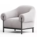 Orange Corduroy Armchair with Curved Armrests and Black Metal Legs Modern Living Room Furniture