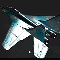 Turquoise And White Modern Fighter Jet Featuring Sleek Aerodynamic Design And Cockpit