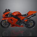 Red Sport Motorcycle With Sleek Body Design Shiny Surface And Dark Background Reflection