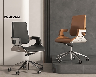 Office Chair Swivel Chair Leisure Chair Armchair Computer Chair Boss Chair Pulley 3d model