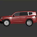 Red Stylish SUV With Sturdy Exterior Roof Rack And Alloy Wheels