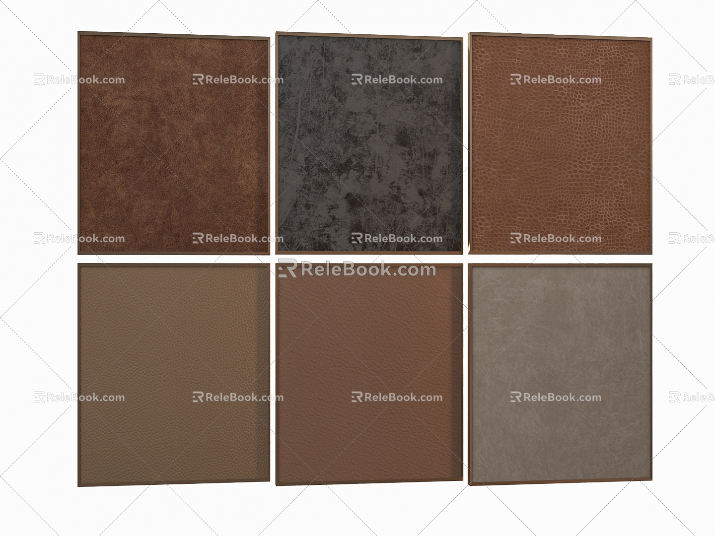 Leather texture effect display board model