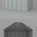 Black Framed Glass House With Gable Roof And Multiple Glass Windows And Doors