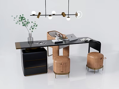 Modern Office Desk and Chair Desk and Chair Office Desk and Chair 3d model