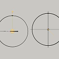 Wall clock combination 3d model