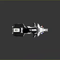 Classic Black And White Motorcycle With Storage Box And Chrome Accents