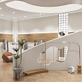 Modern Stylish Clothing Store Interior With Fashion Clothes Display Racks And Decor