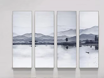 landscape painting 3d model