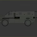 Military Green Armored Vehicle With Protective Body And Large Wheels