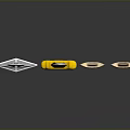 Ornate Daggers With Different Designs Gold White Red Handles And Decorative Patterns