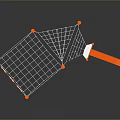Orange And White Kids Playground Equipment Featuring Climbing Net And Slide