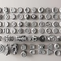 Modern mechanical parts and equipment 3d model