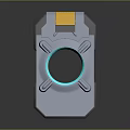 Gray Computer Interface Module with Blue Glowing Ring Yellow Stripe and CTM4530