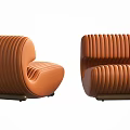 Modern Lazy Sofa Single Casual Sofa Single Leather Sofa 3d model