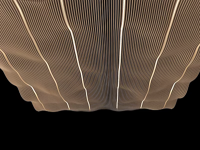 Modern Ceiling With Wavy Line Design And Lighting 3d model