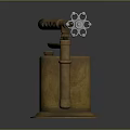 Vintage Brass Laboratory Heating Device With Cylindrical Body Stable Base Top Knob And Side Nozzle