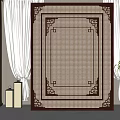 New Chinese-style partition background wall partition 3d model