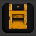 Yellow And Black Portable Power Station With Grid Top Digital