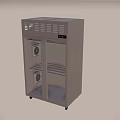 Open Display Cabinet With Double Glass Doors Stainless Steel And Digital
