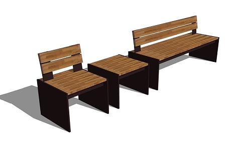 Park Seats 3d model