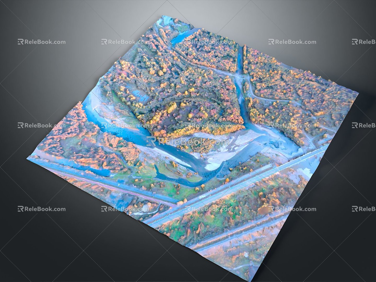 Geography, topography, mountain shape, ridge, ridge, valley, mountain range, canyon, geomorphology, mountain peak, mountain body 3d model