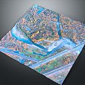 Geography, topography, mountain shape, ridge, ridge, valley, mountain range, canyon, geomorphology, mountain peak, mountain body 3d model