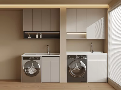 Modern Open Kitchen Interior Design With Island Counter And Appliances 3d model