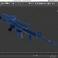 AR4 Rifle, Rifle, Submachine Gun, Machine Gun, Machine Gun, Carbine, Gun, Low Face, Low Model, Simple Model, Film and Television Realism 3d model