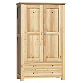 Light Wood Color Wooden Decorative Cabinet With Heart Patterned Doors And Drawers