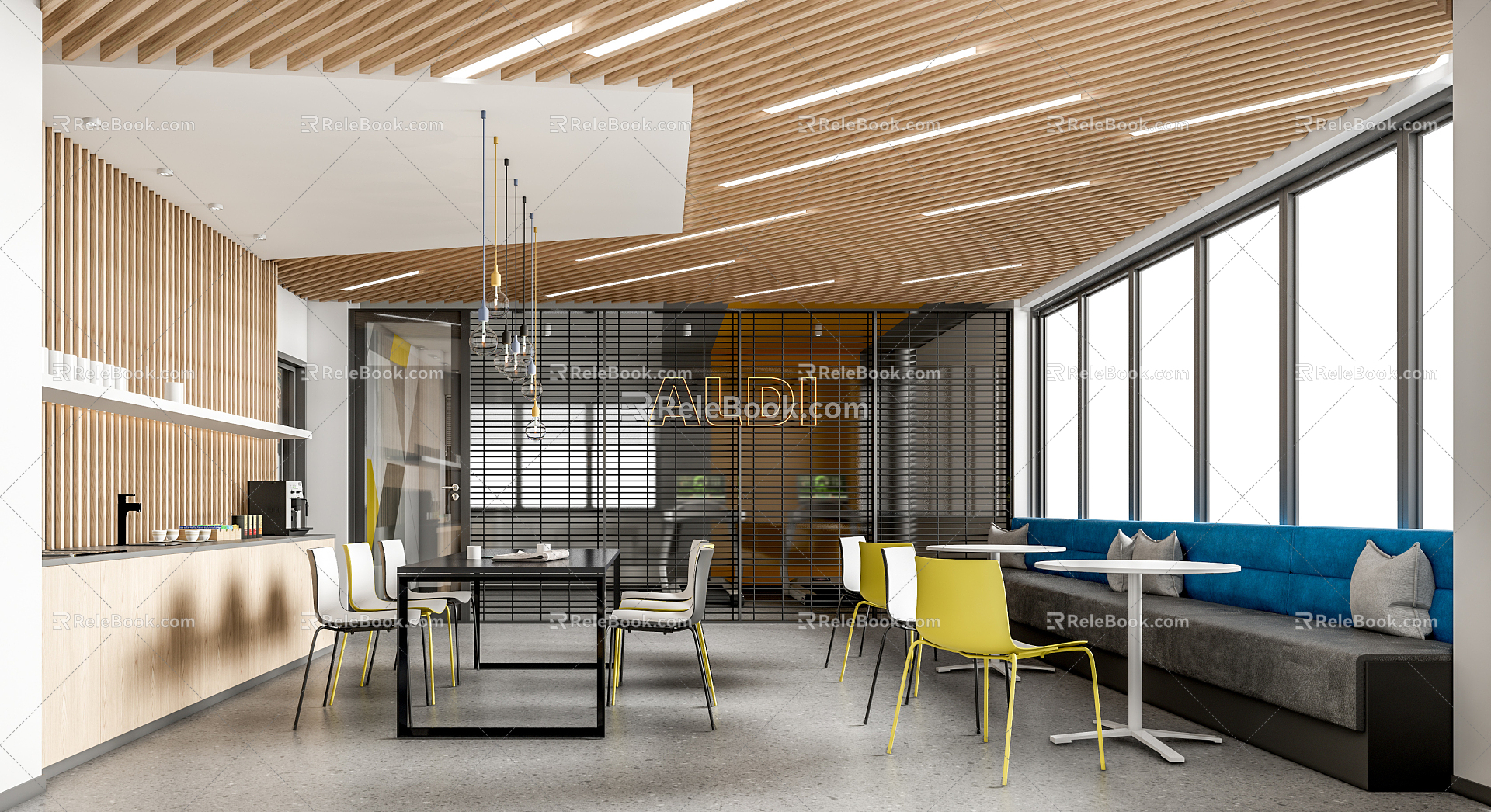 Modern Tea Room Office Rest Area 3d model